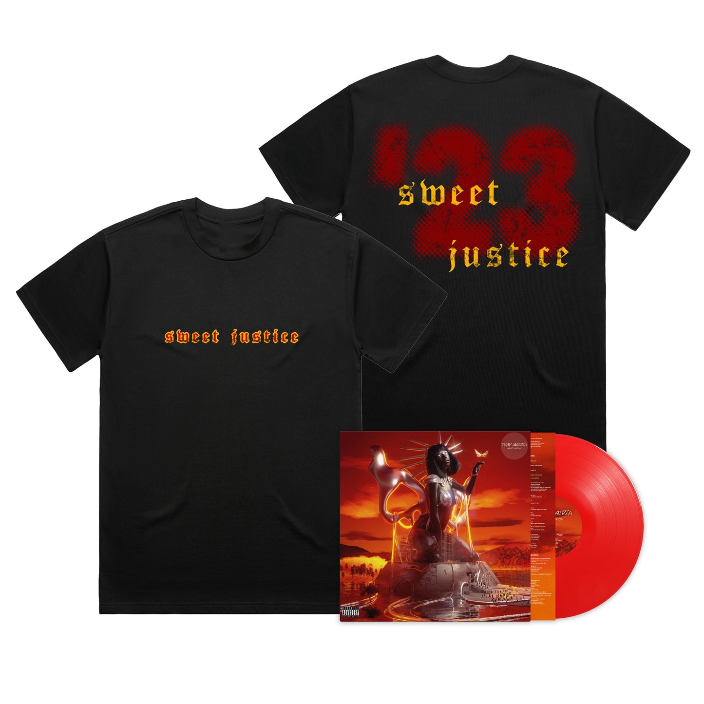 SWEET JUSTICE ALBUM TEE + VINYL (SIGNED)