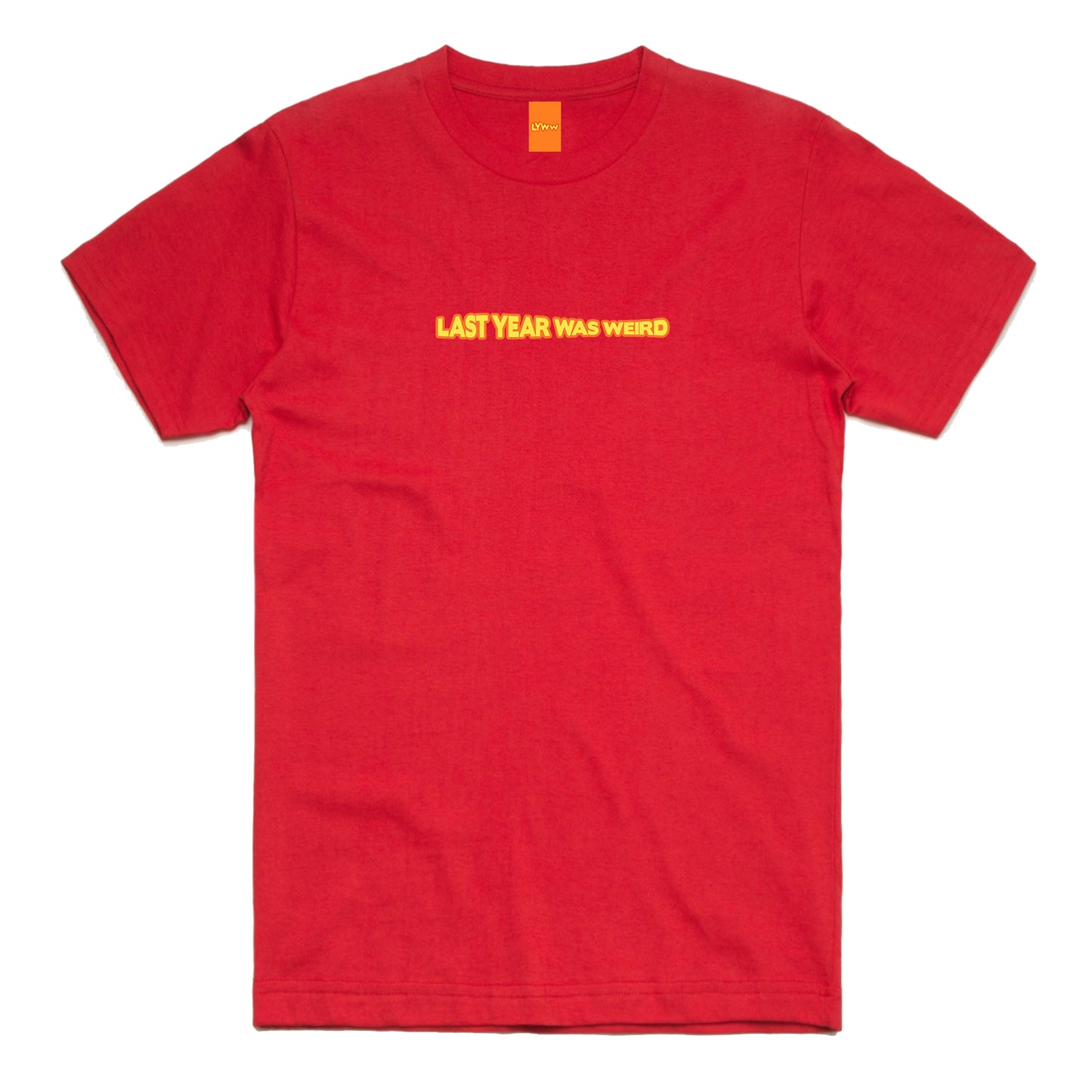 LYWW V2 EMBROIDERED LOGO TEE - RED